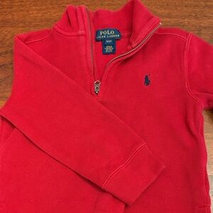 Polo by Ralph Lauren Kids Red Quarter-Zip Sweater